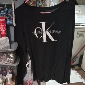 Calvin Klein Black Long Sleeve Tee